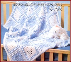 Baby Blueberry Gingham afghan won the first prize in Herrschners Grand National Afghan Contest 2002