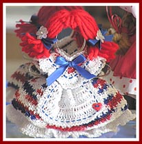 "Americ-Anna" is a red, white, and blue all-American cookie cutter girl.