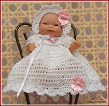 Myrande's Christening set for 5 inch or 7.5 inch baby dolls.