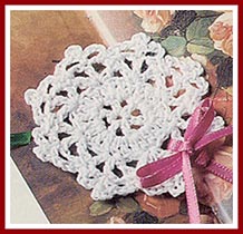 Crocheted snowflake ornament