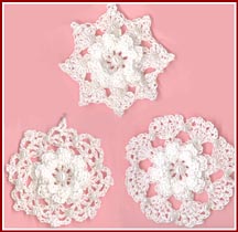 Roses and Snowflakes ornaments